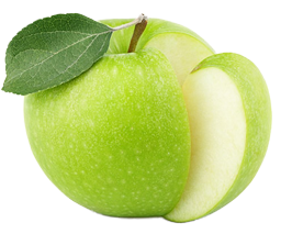 Картинки на прозрачном фоне фрукты - зеленые яблоки 12